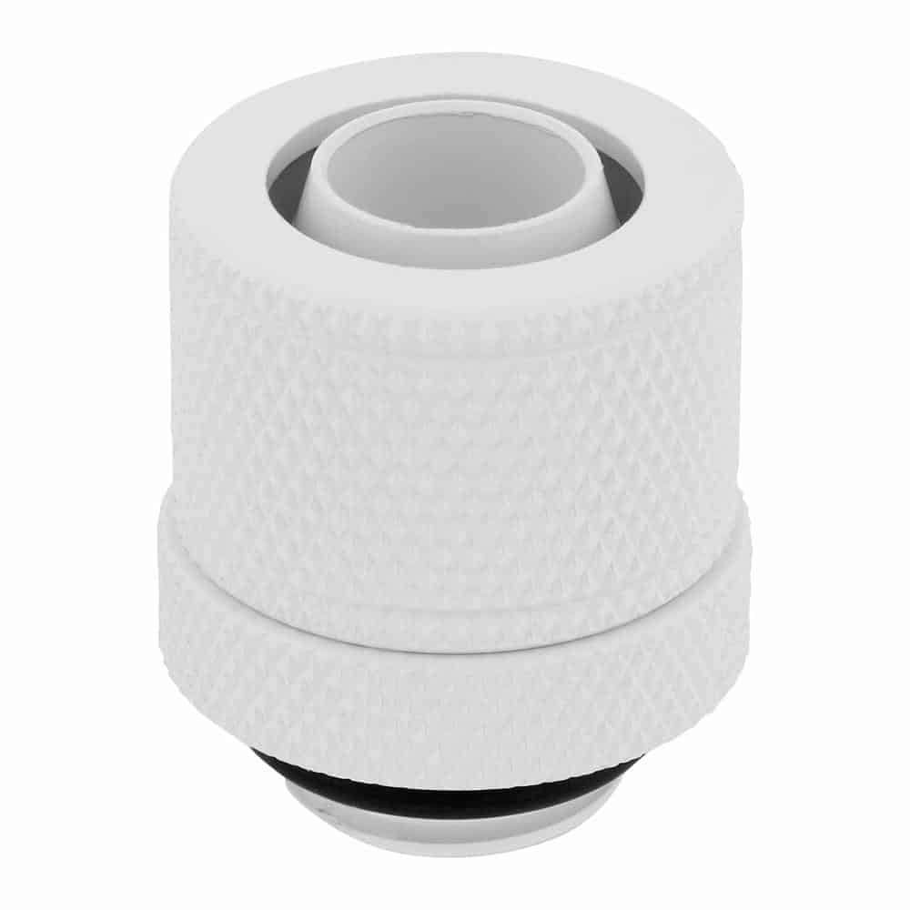 (image for) Corsair Hydro X XF White Brass 10/13mm G1/4" Softline Compression Fittings - Four Pac